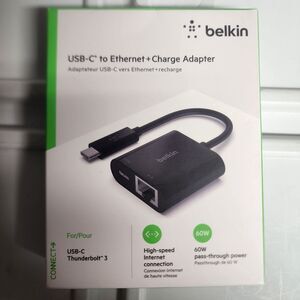 Belkin USB-C to Ethernet+ Charge Adapter